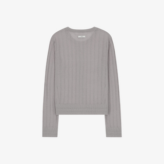 LINEN SEE THROUGH TEXTURED CARDIGAN