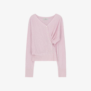 ARTID TWO-WAY UNBALANCE BUTTON-UP CARDIGAN SET-UP