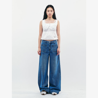 DOUBLE STRAP SQUARE NECK SLEEVELESS TOP