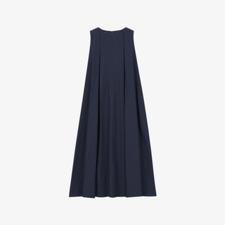 BOX PLEATED SLEEVELESS DRESS