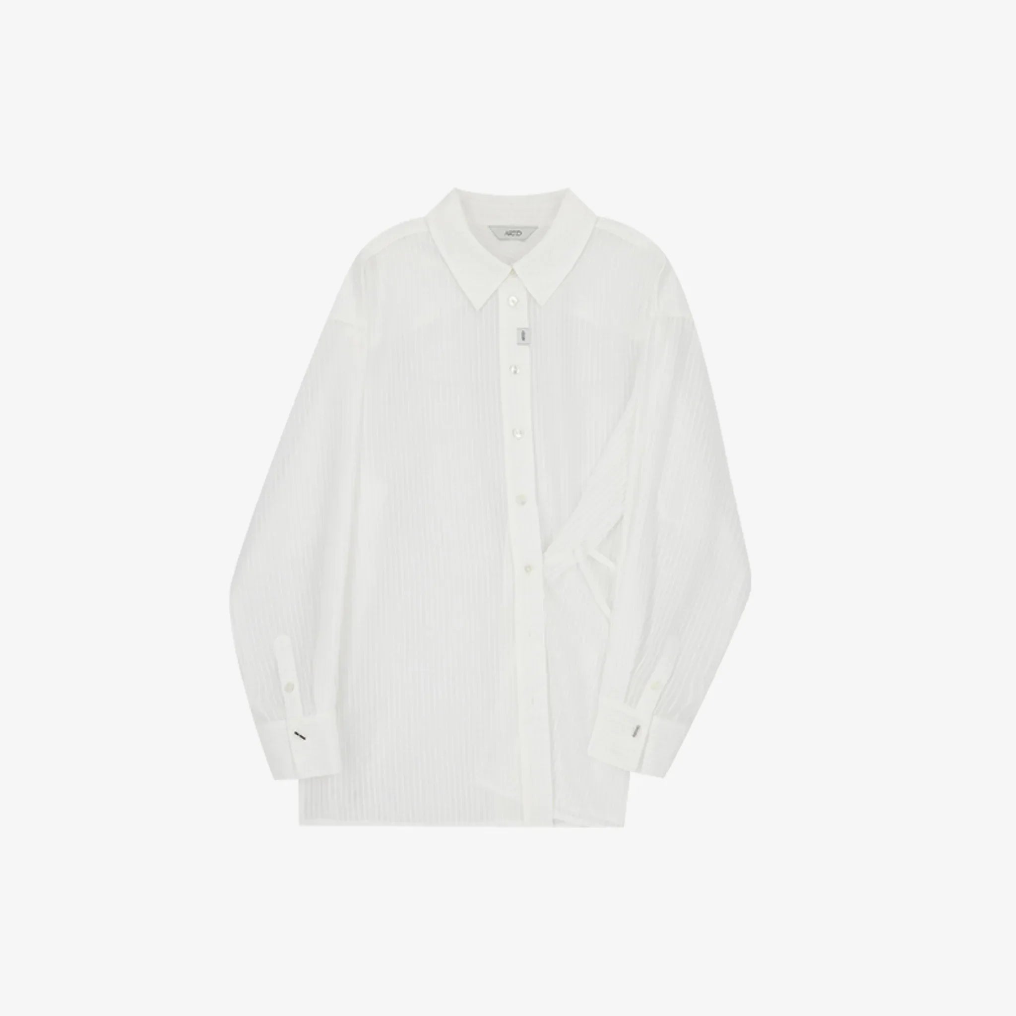 ARTID SEE THROUGH STRIPED OVERSIZED SHIRT-9
