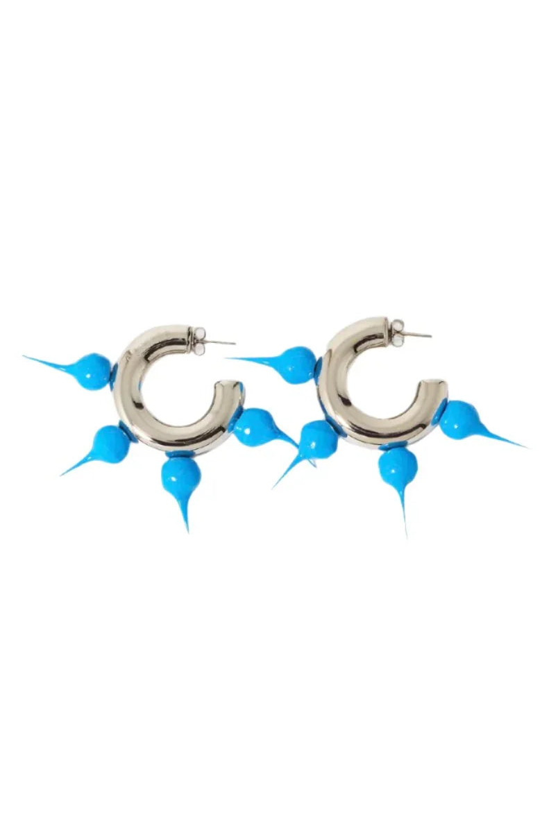 SUNNEI Spike Rubberized Small Hoop Earrings