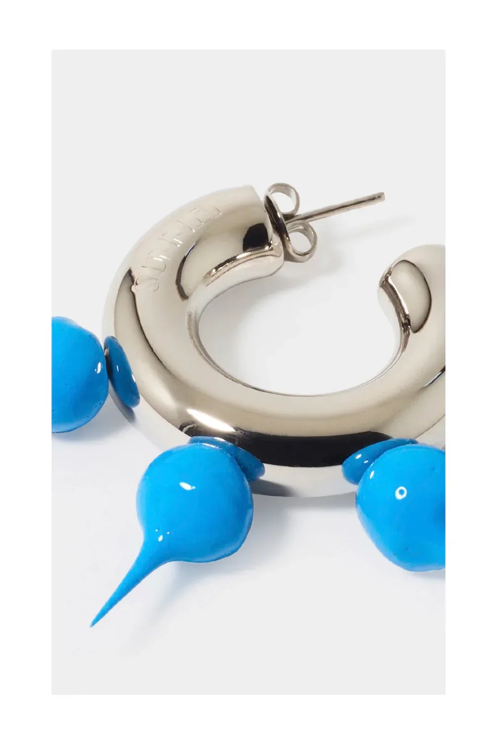 SUNNEI Spike Rubberized Small Hoop Earrings-2