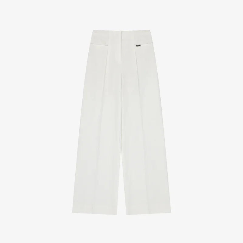 ARTID LINEN BUCKLE WIDE PANTS-9
