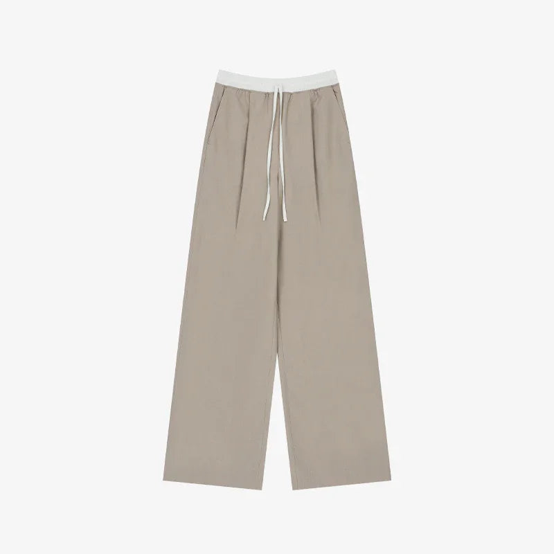ARTID COLOR BLOCK STRING WIDE PANTS-2