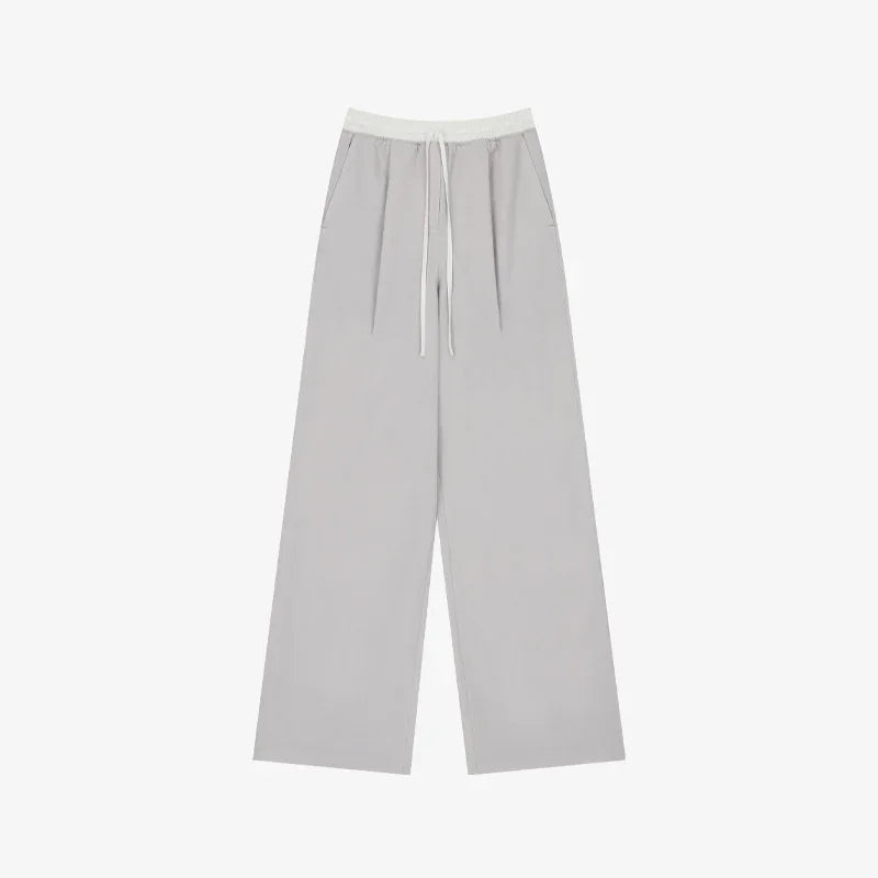ARTID COLOR BLOCK STRING WIDE PANTS-5