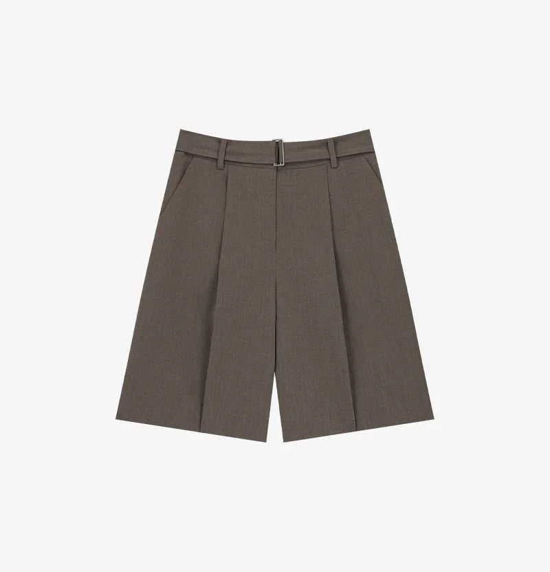 ARTID BELTED BERMUDA PANTS-5