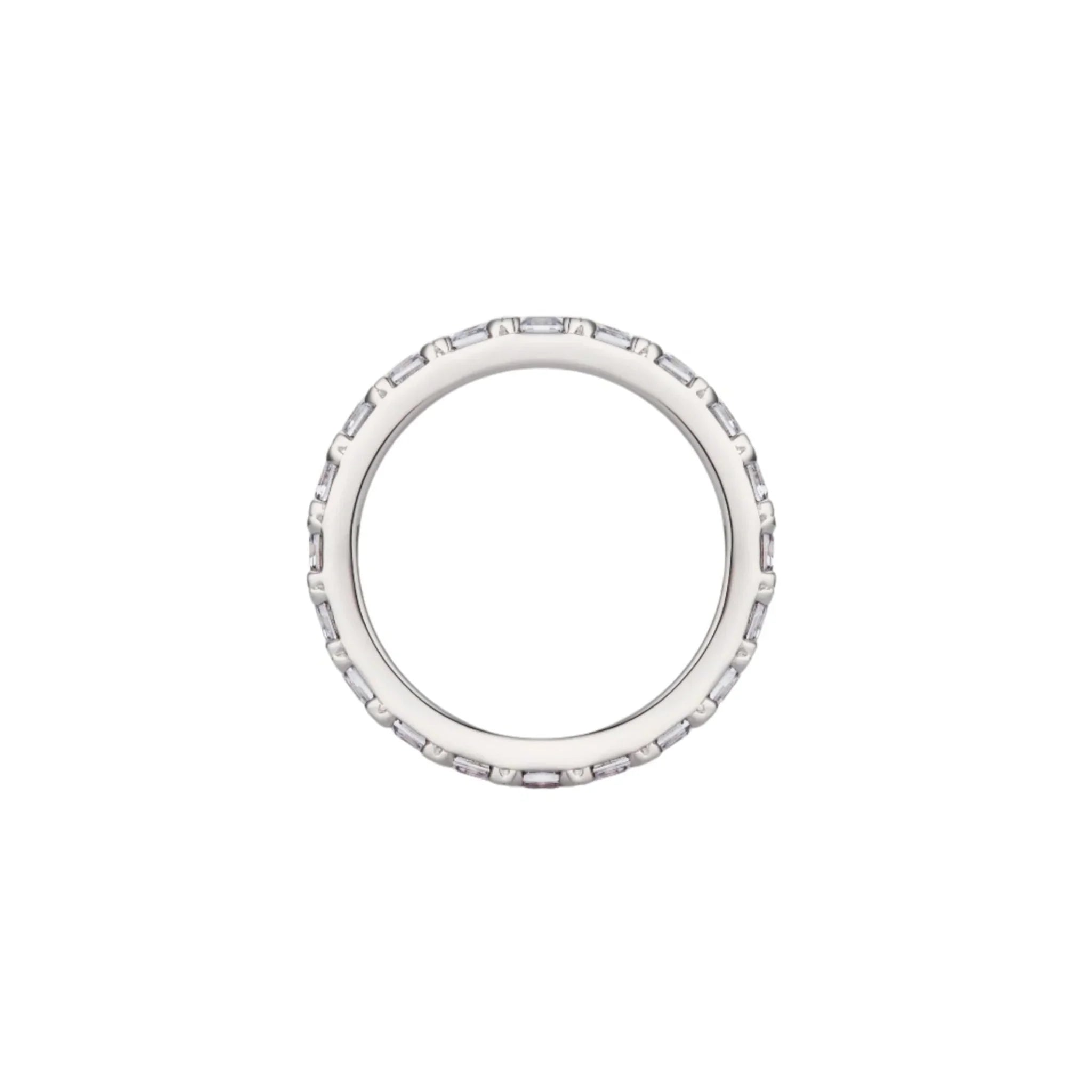 MSGRN Asscher Eternity Ring Rhodium Plated 925 Sterling Silver-2