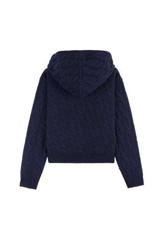 SRC Cable-knit Cashmere Zip Hoodie