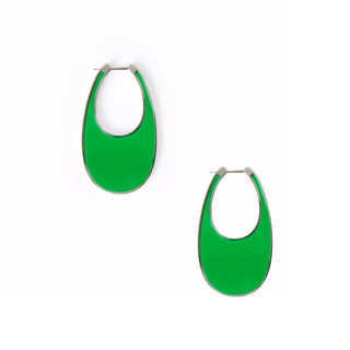 COPERNI Lacquered Large Swipe Earrings | GREEN