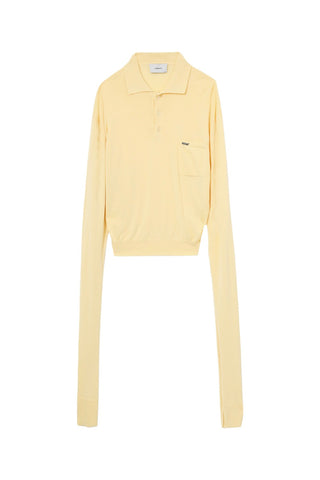 Knotted Sleeves Polo Jumper