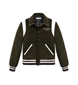 SPORTY & RICH SR Sport Corduroy Varsity Jacket