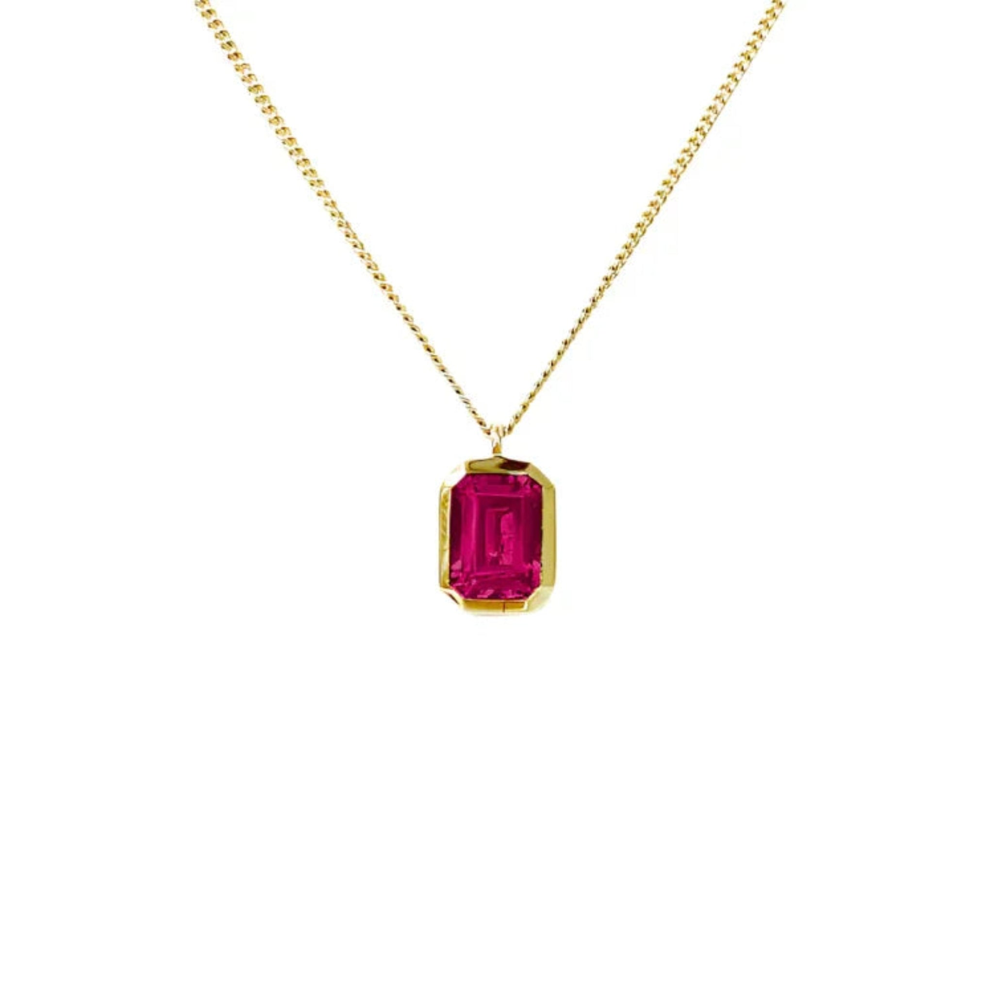 MSGRN Chatelet Petite Red Necklace 18K Yellow Gold plated 925 Silver