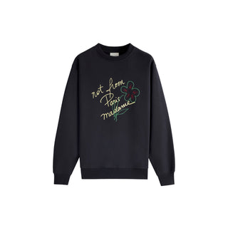 DRÔLE DE MONSIEUR La Mesh Slogan Sketch Sweater