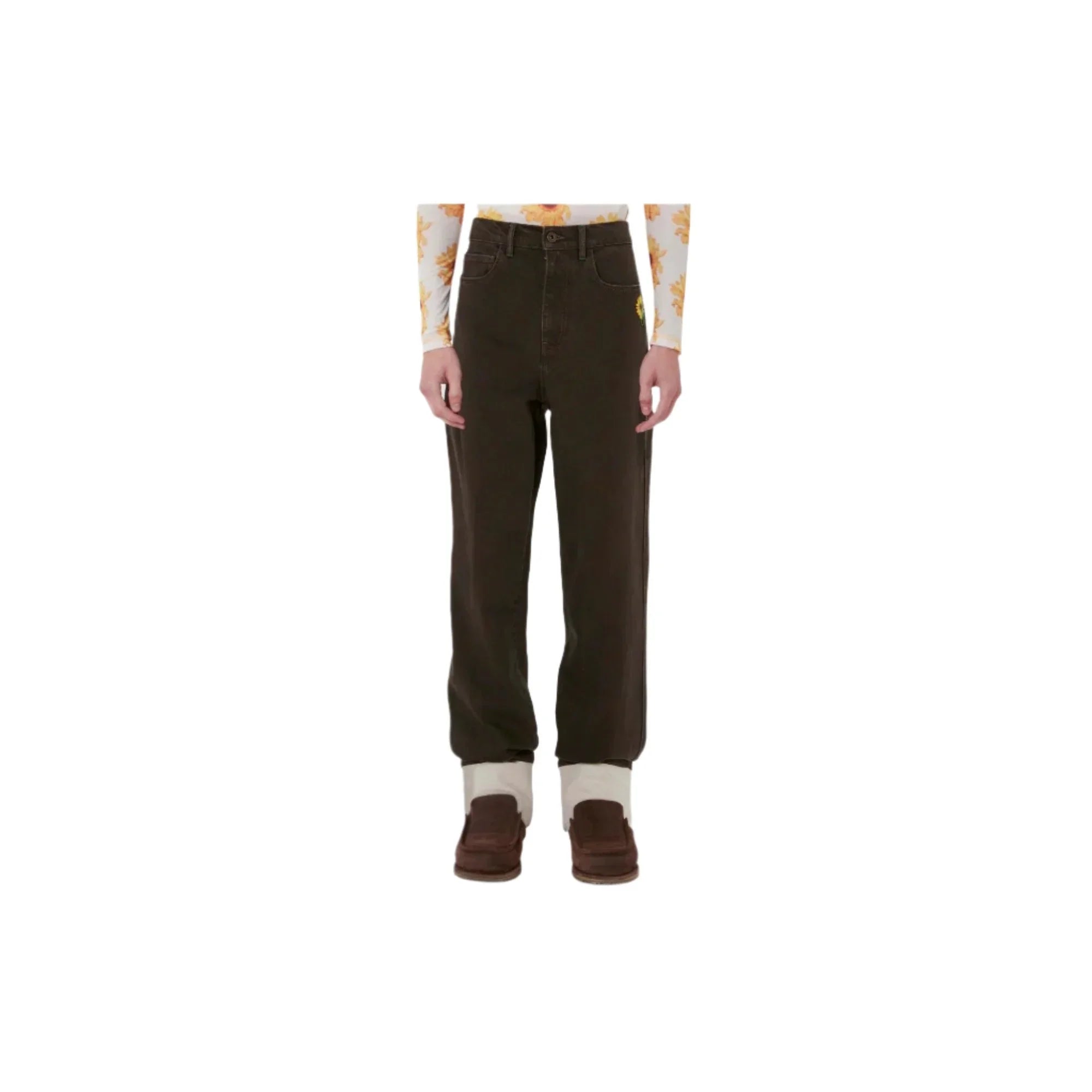 JW ANDERSON Contrast Turn Up Jeans-2