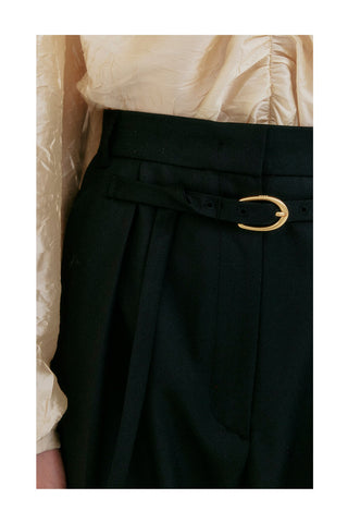 Zette Belted Tuck Pants