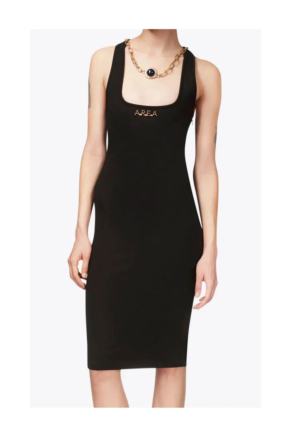 AREA Nameplate Tank Midi Dress-3