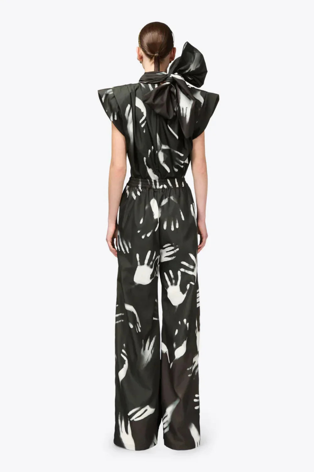 AREA Handprint Slit Track Pants-4
