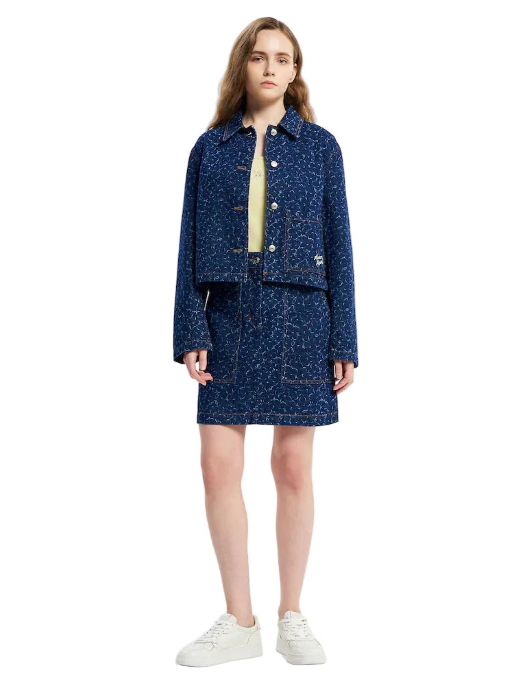 MAISON KITSUNÉ 크롭 데님 재킷 -3