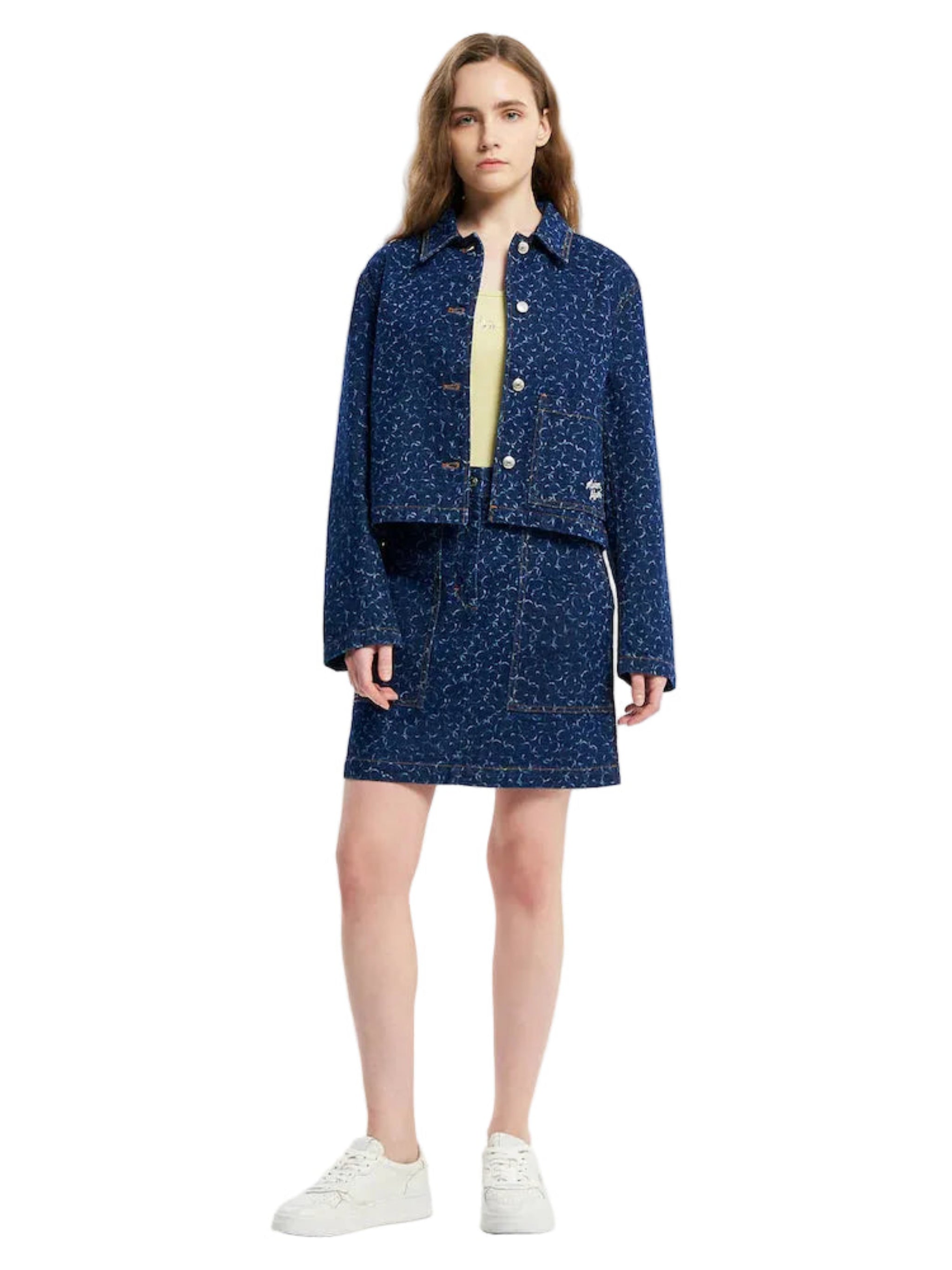 MAISON KITSUNÉ 크롭 데님 재킷 -4