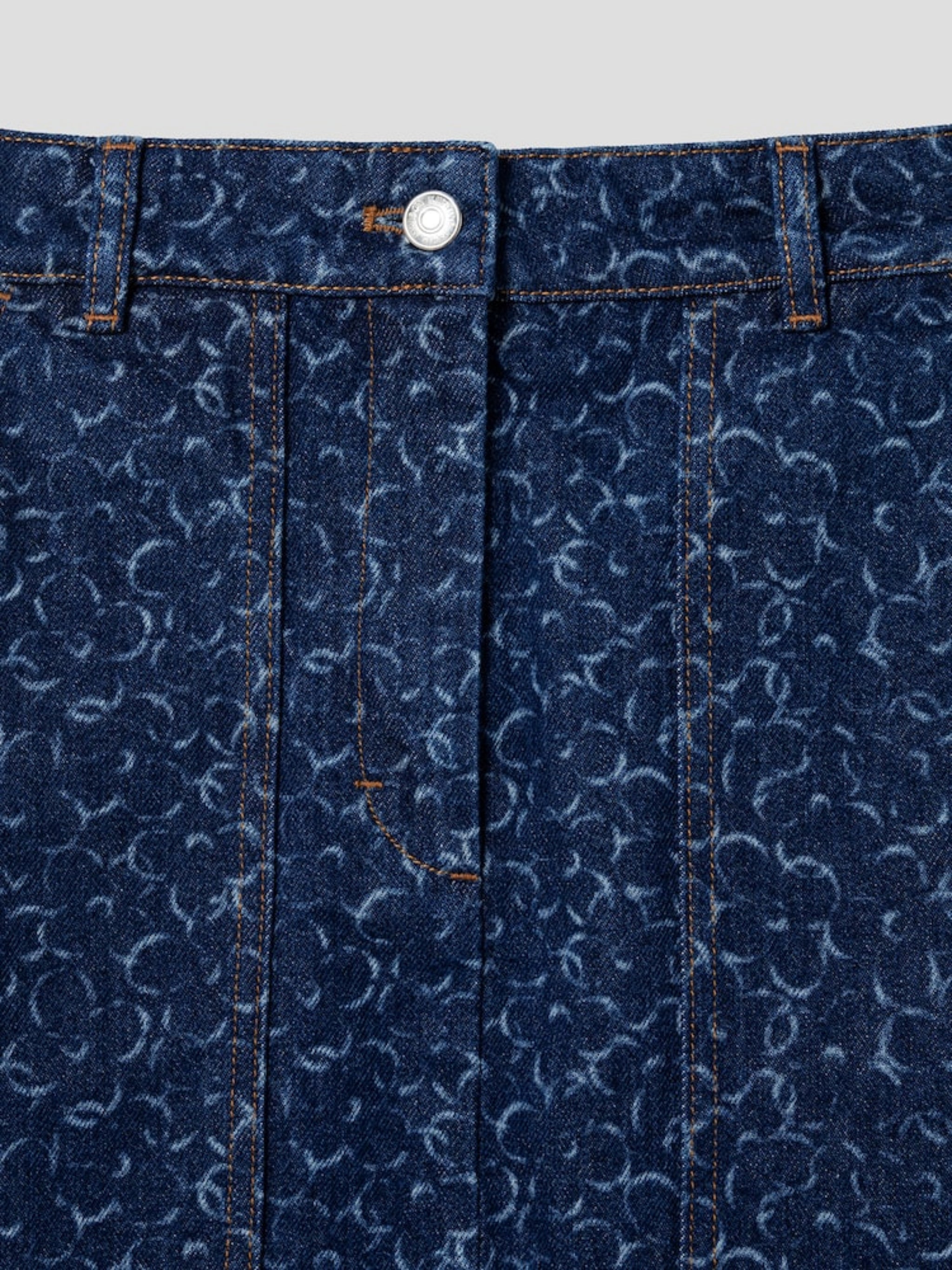 MAISON KITSUNÉ 미니 데님 스커트-3