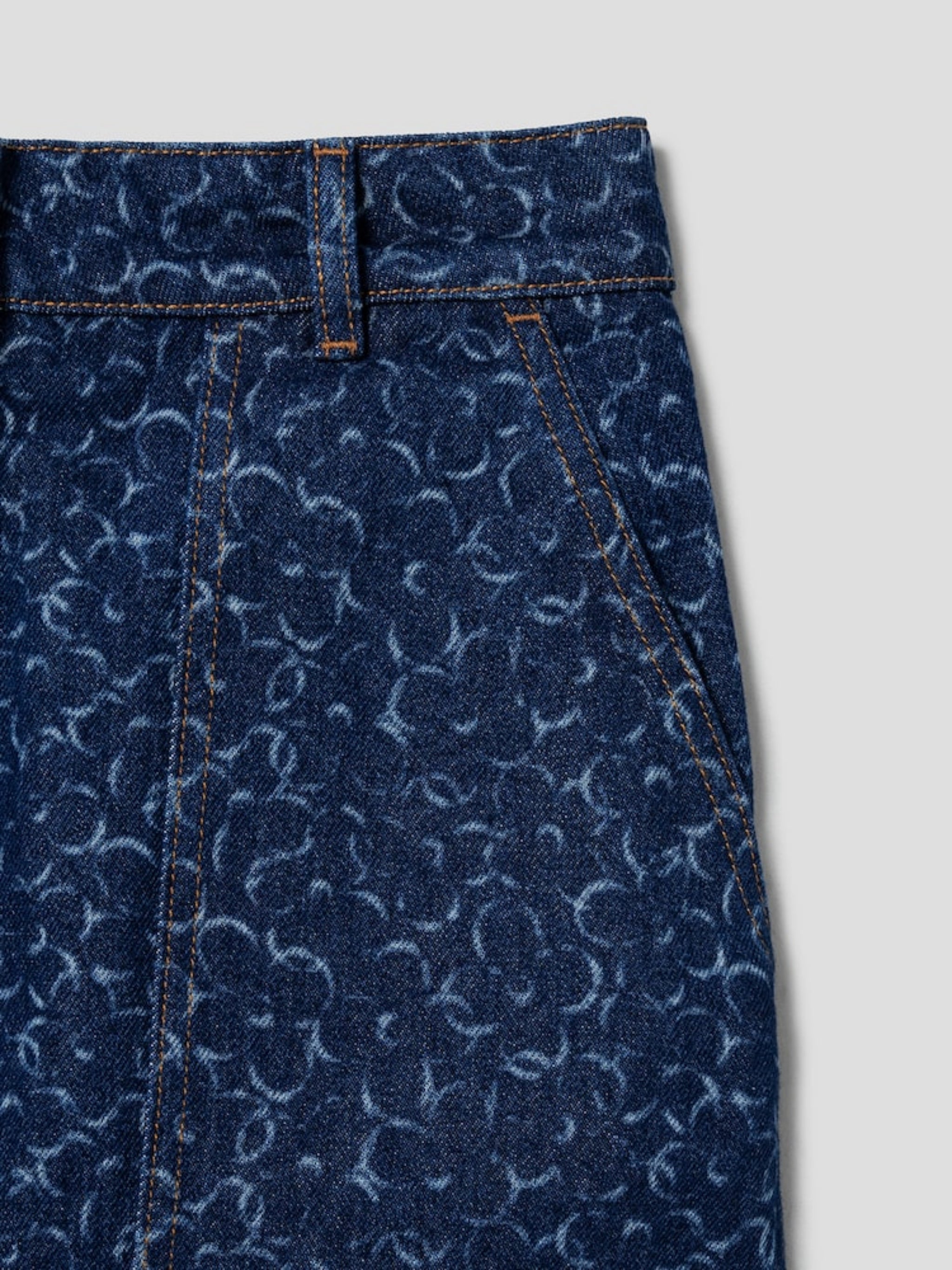 MAISON KITSUNÉ 미니 데님 스커트-4