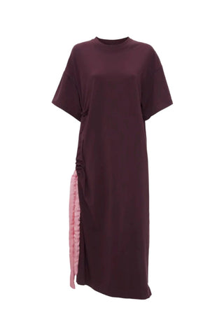 Satin Tie T-Shirt Dress