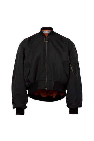 Curved Hem Bomber Jacket