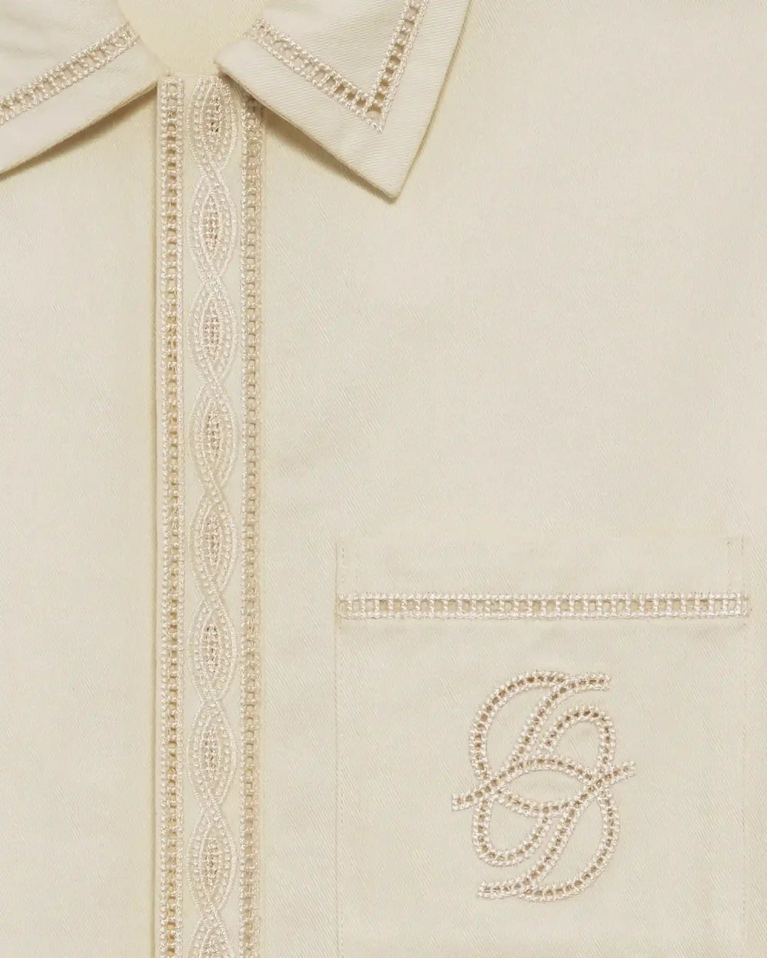 DRÔLE DE MONSIEUR Chemise Broderie D Miroir Coton-5