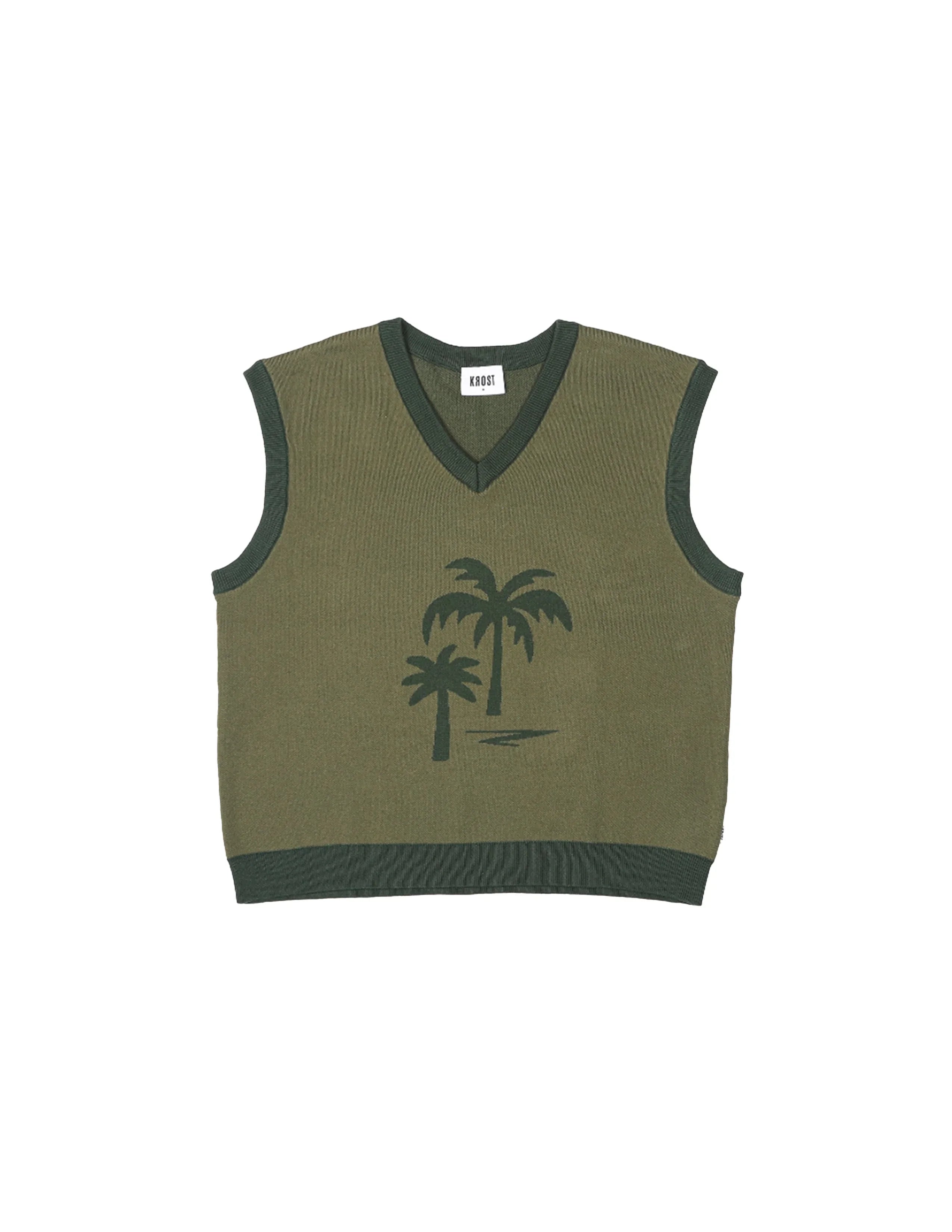 KROST NY Palm Tree Sweater Vest – VIBE TWLV KROST NY Palm Tree Sweater Vest – VIBE TWLV