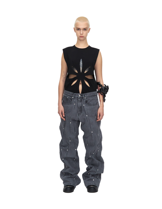 KUSIKOHC Origami Cut-Out Sleeveless Top