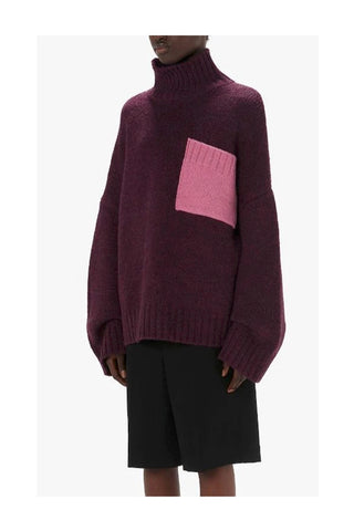 Patch Pocket Turtleneck Jumper