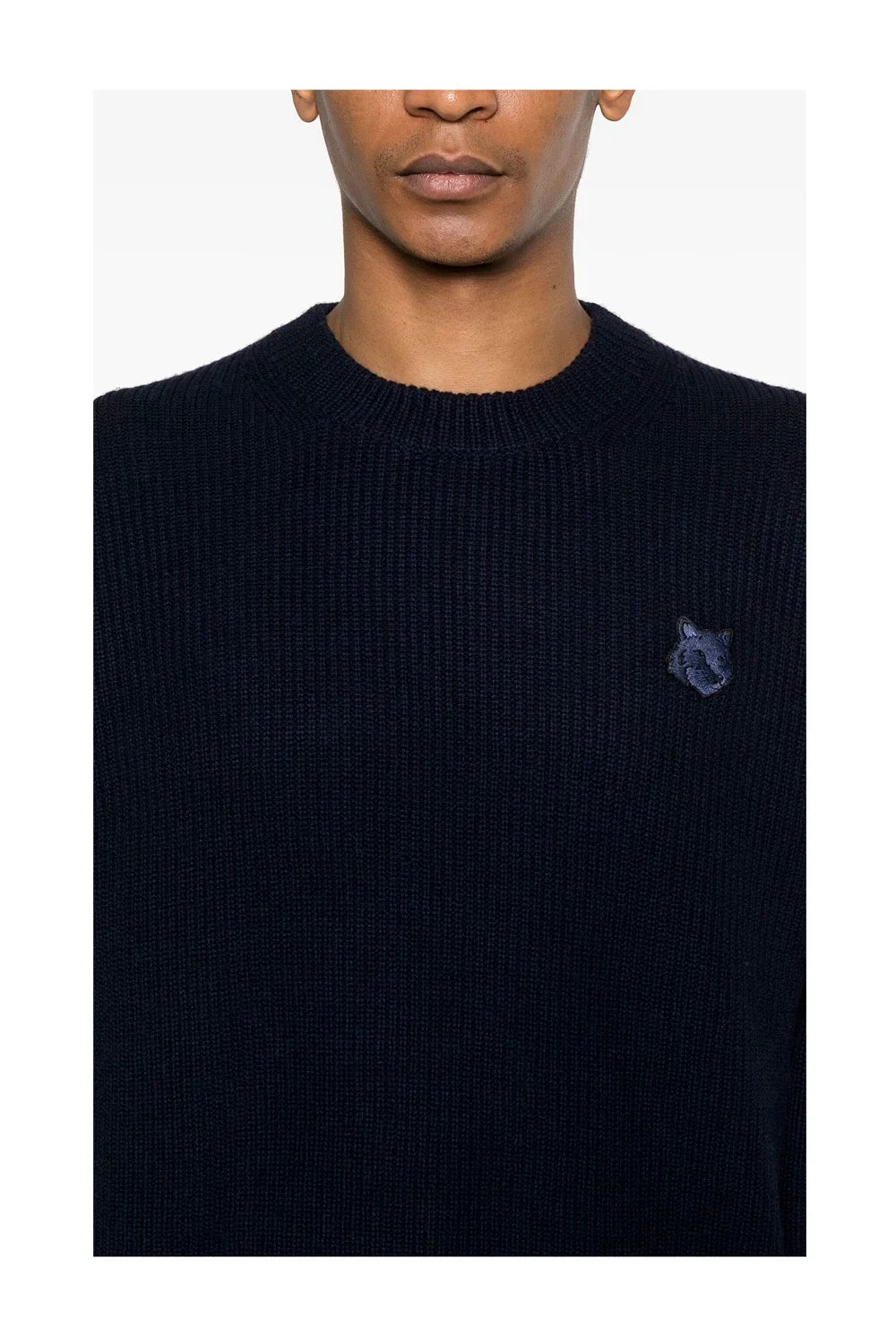 MAISON KITSUNÉ Bold Fox Head Patch Comfort Ribbed Jumper-2