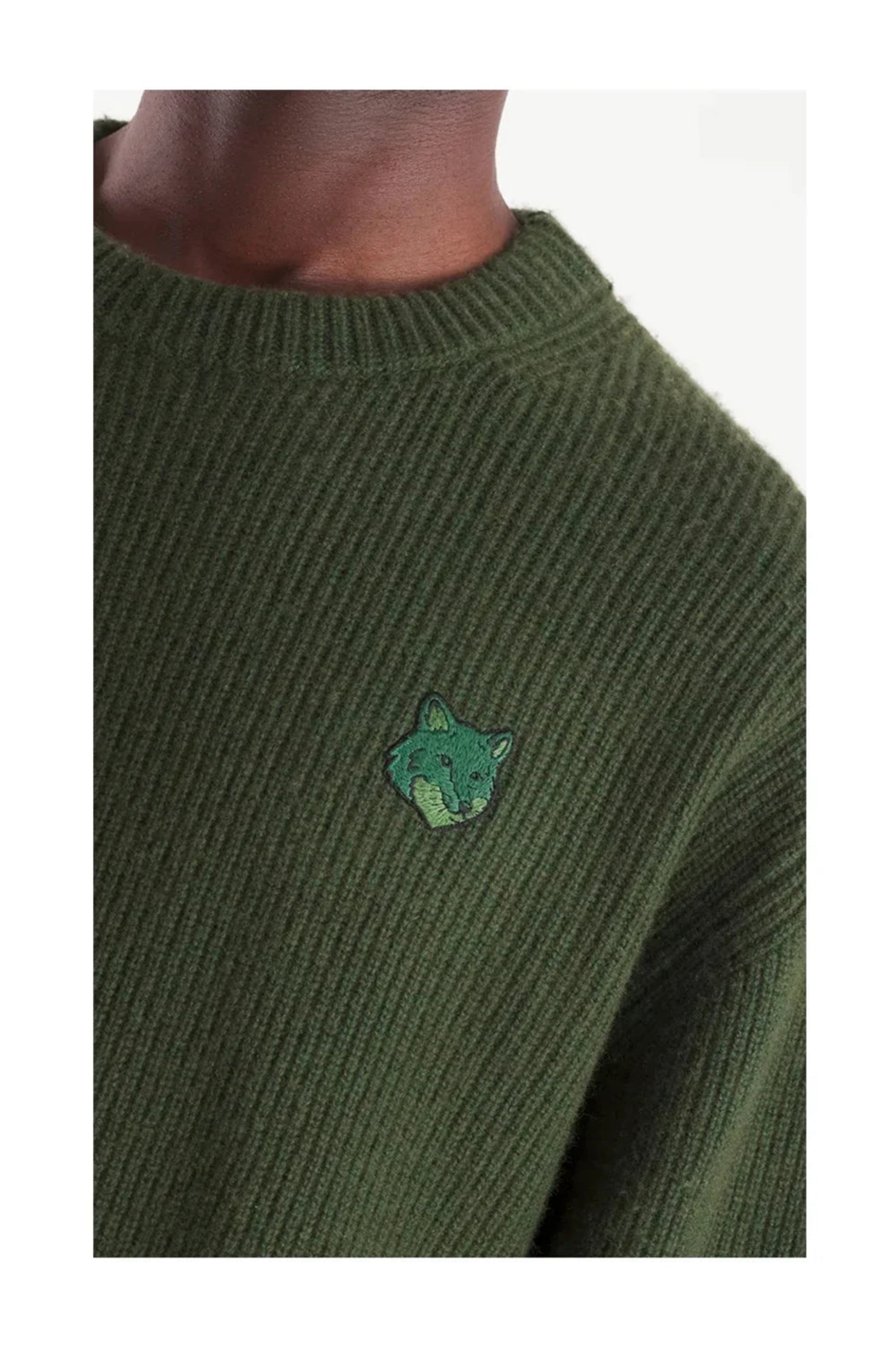 MAISON KITSUNÉ Bold Fox Head Patch Comfort Ribbed Jumper-3