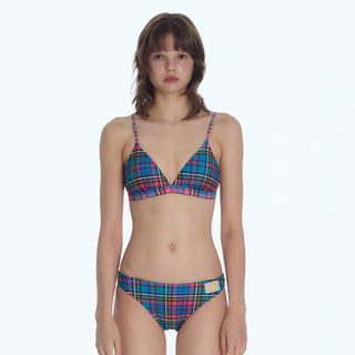 Classic Reversible Bikini Bottom Preppy Check Blue