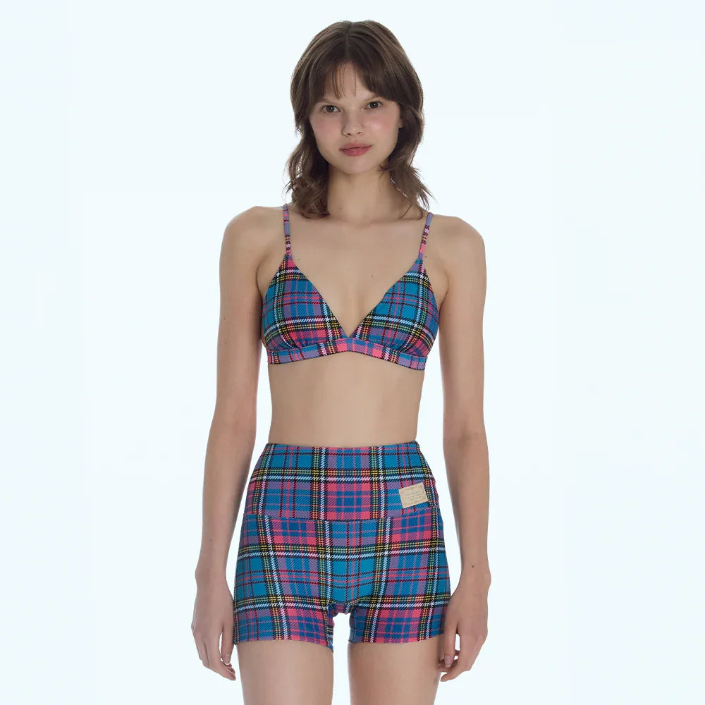LOOPLOOP High Water Short Preppy Check Blue