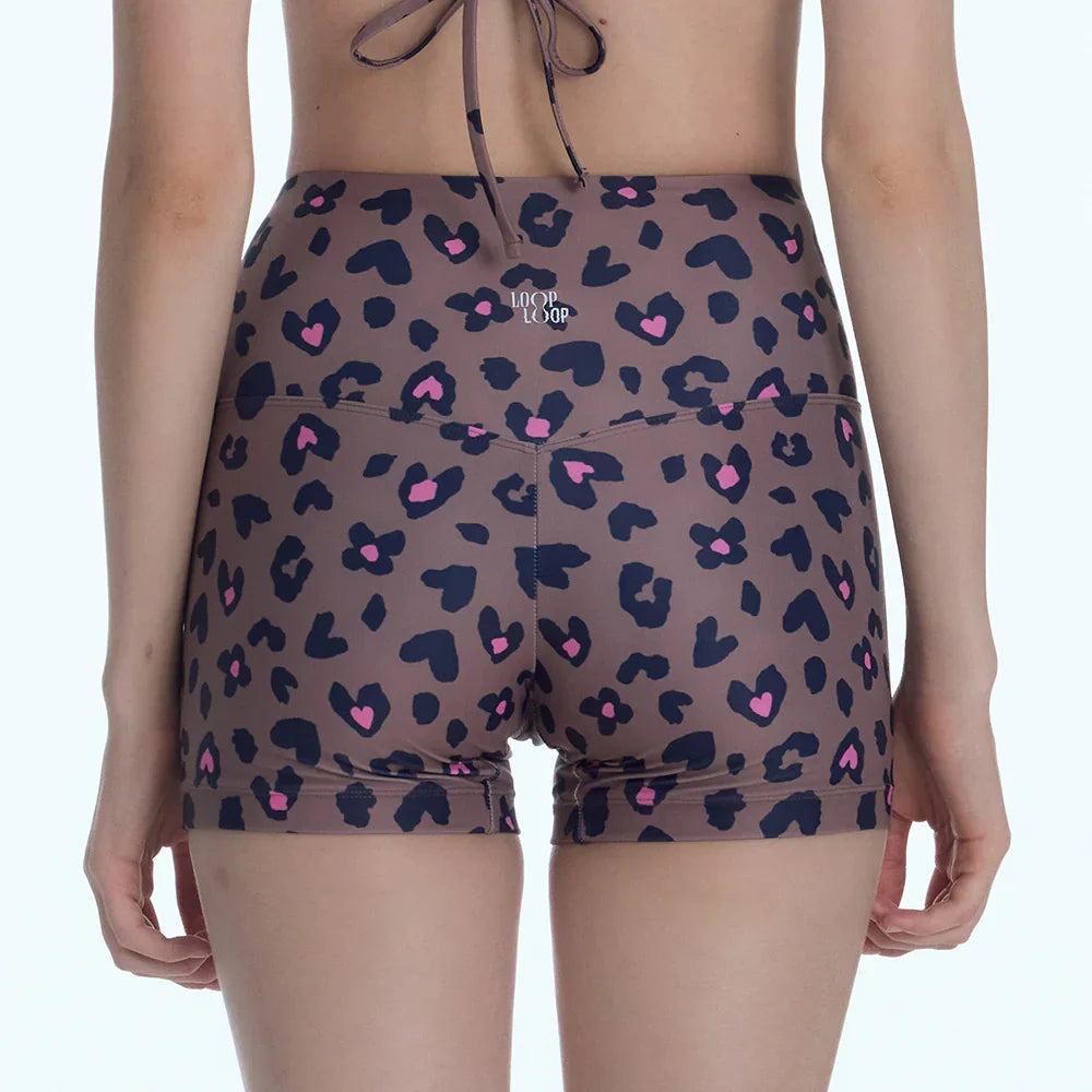 LOOPLOOP High Water Short Sweetie Leopard Brown-2