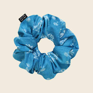 Floral Denim Dress Scrunchie