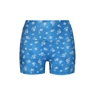 High Water Short Floral Denim Dress