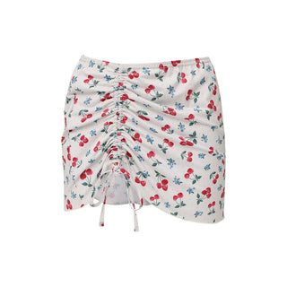 Shirring Cover Up Skirt Cherry Bomb Ivory