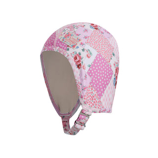 Retro Aviator Swim Cap Bohemian Patchwork Pink