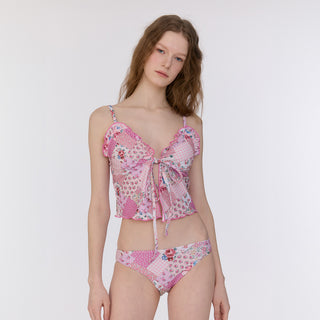 Classic Reversible Bikini Bottom Bohemian Patchwork Pink