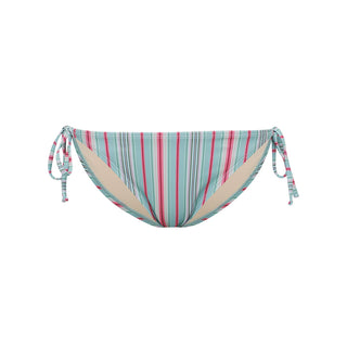 String Bikini Bottom Milky Stripes Green Fig
