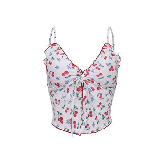 Bustier Tankini Top Cherry Bomb Ivory