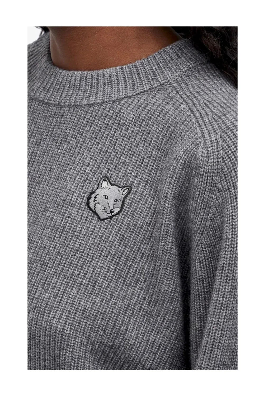 MAISON KITSUNÉ Bold Fox Head Patch Comfort Ribbed Jumper-3