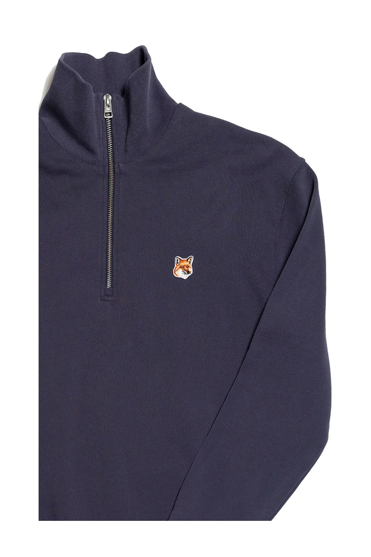 MAISON KITSUNÉ Fox Head Patch Comfort Half Zip Sweatshirt-3