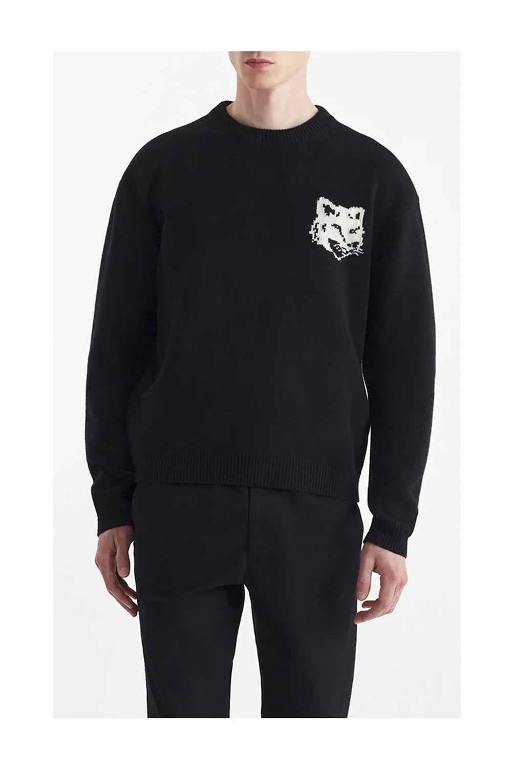 MAISON KITSUNÉ Fox Head Intarsia Comfort Jumper-4