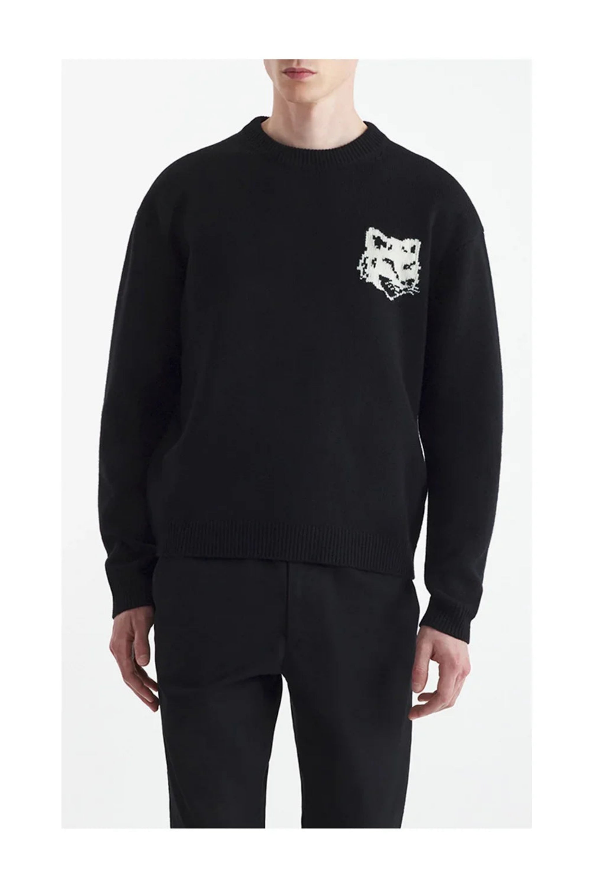 MAISON KITSUNÉ Fox Head Intarsia Comfort Jumper-4
