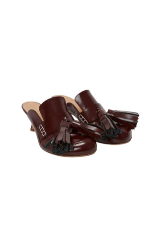 Tassel Leather Mules