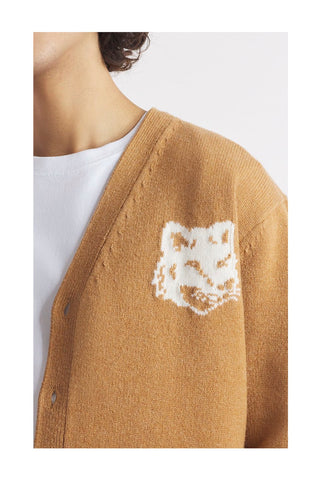 Fox Head Intarsia Comfort Cardigan